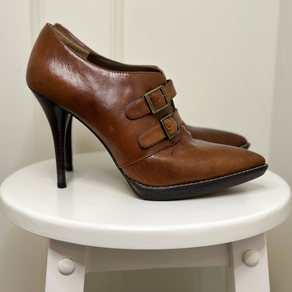 Nine West Brown Leather Heels - Picture 3 of 5